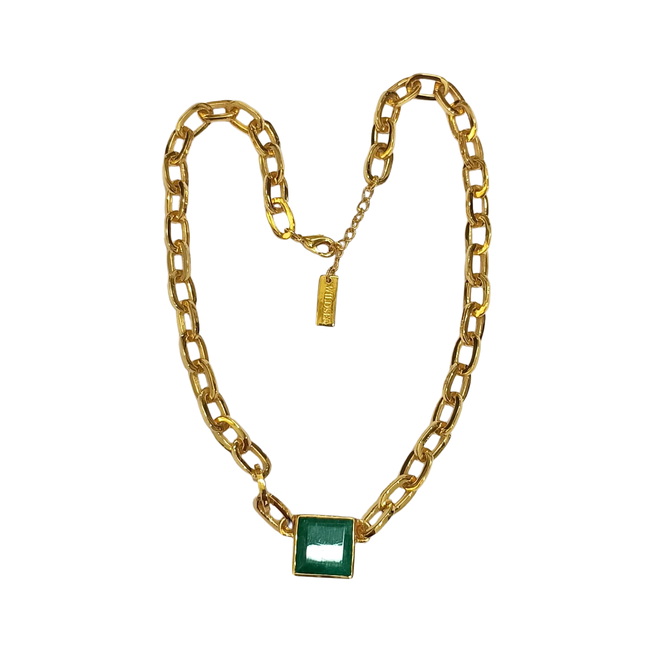 Emerald Single Stone Collar