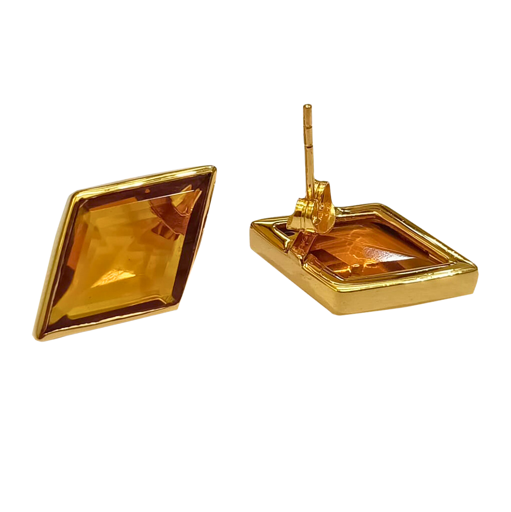 Solstice Citrine Studs