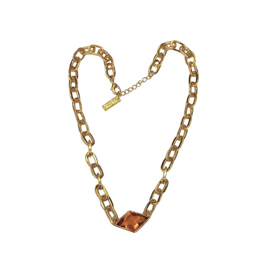 Citrine Single Stone Collar