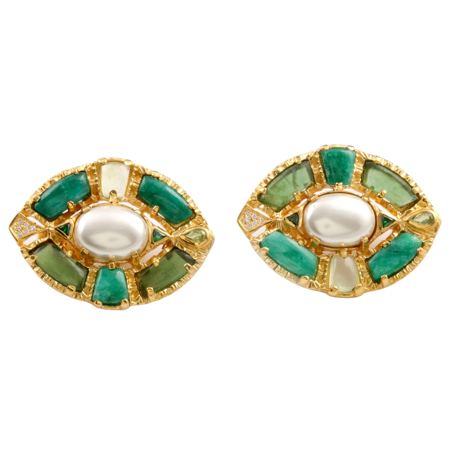 Mosaic Earring Emerald Healing