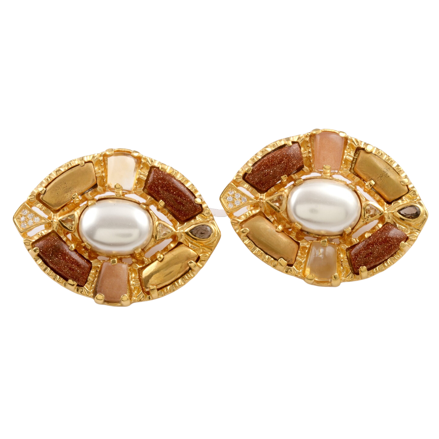 Mosaic Earring Warm Earth