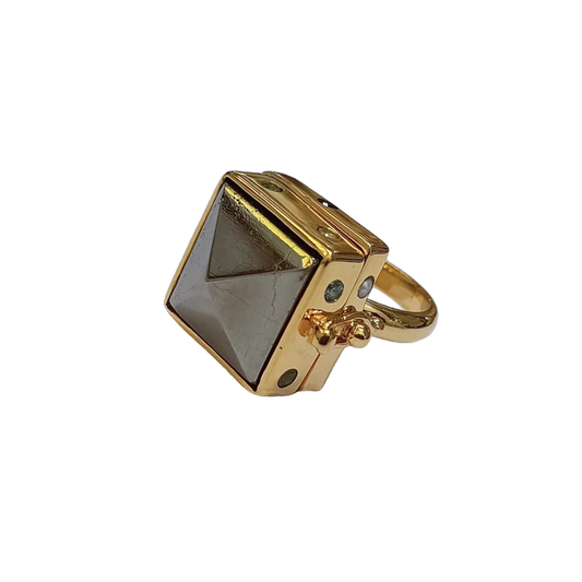 Treasure Box Pyrite Ring