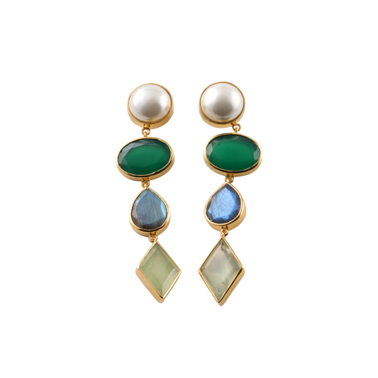 Siren Drop Earring Emerald Healing