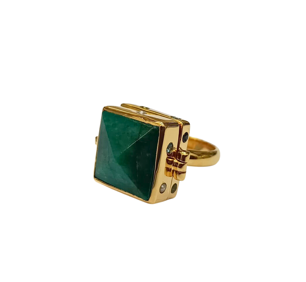 Treasure Box Emerald Ring