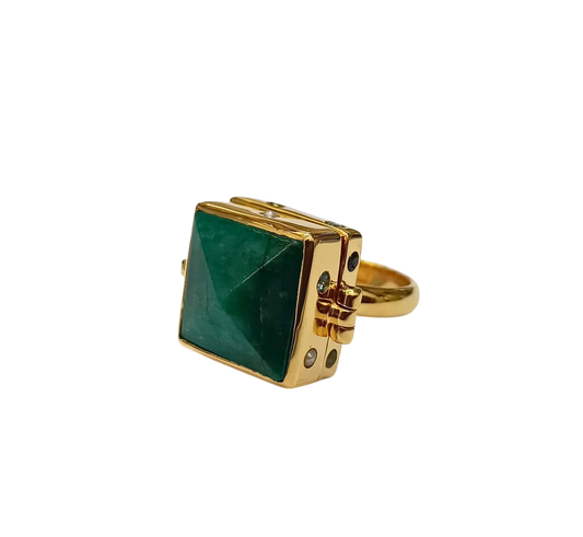 Treasure Box Emerald Ring