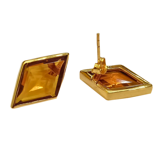 Solstice Citrine Studs